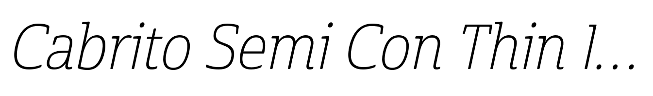 Cabrito Semi Con Thin Italic